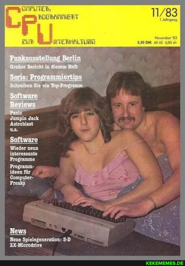 zuR
ATERHALTUNG
Berlin
Jumpin Jack
Astroblast
Software
Wieder neun
interessante
Programme
Programm- ideen für
Computer-
Freaks
News
Nous Spielegeneration:
2X-Microdrive