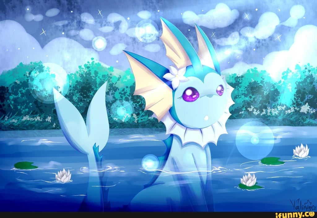 vaporeon, pokémon, pokemon, evolution, anime, art, cute, eevee, eeveelution...