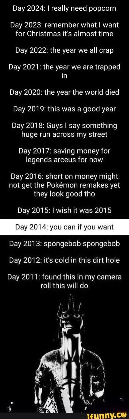 Day 2024: I really need popcorn Day 2023: remember what I want for