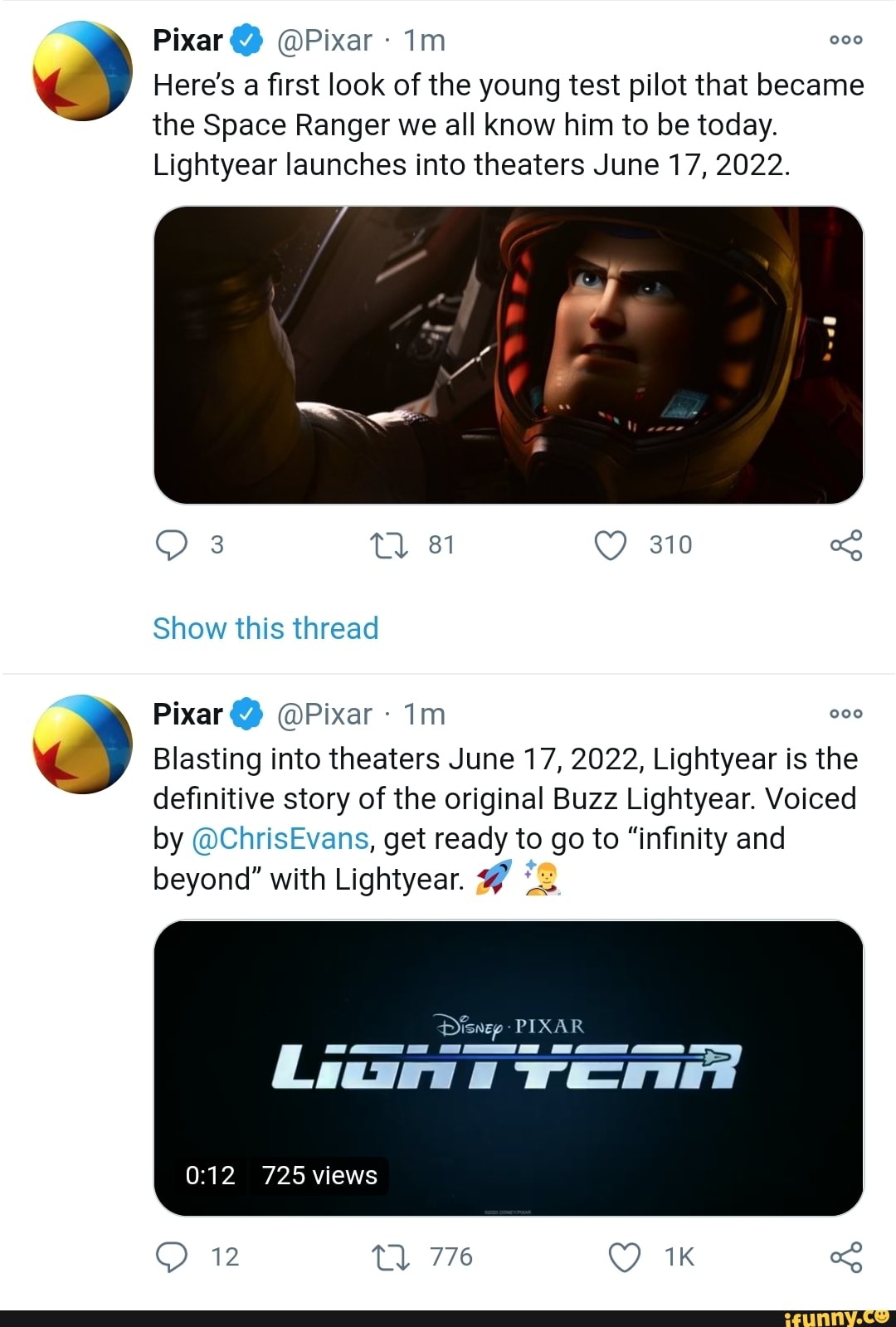 Pixar @ @Pixar Here's a first look of the young test pilot that became ...