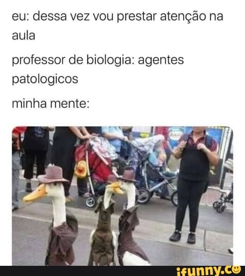 eu: dessa vez vou prestar atenção na
aula
professor de biologia: agentes
patologicos
minha mente: