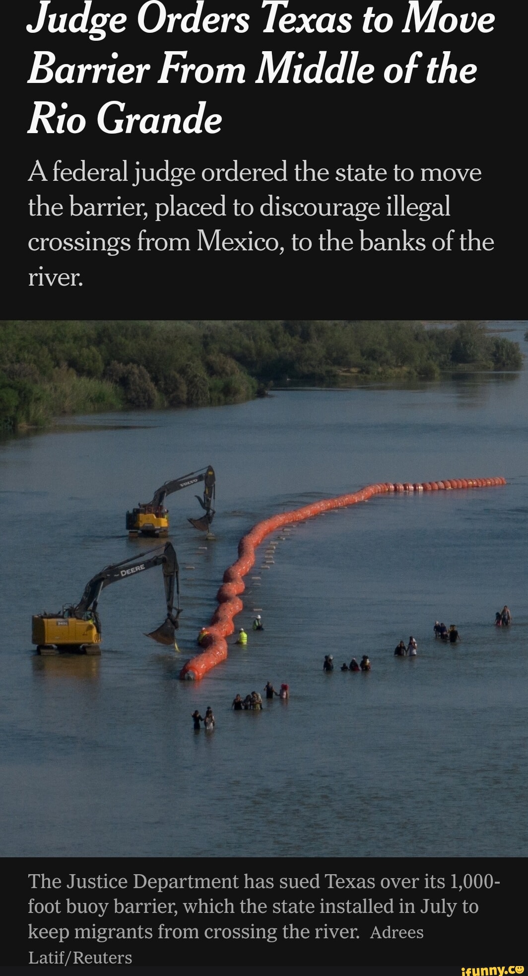 Judge Orders Texas to Move Barrier From Middle of the Rio Grande A ...