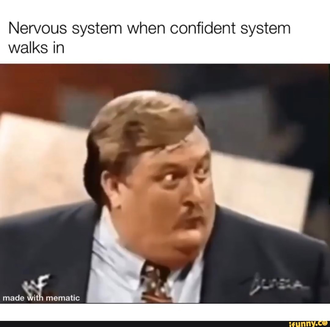 Nervous System When Confident System Walks In Nervous system when confident system walks in mematic - iFunny