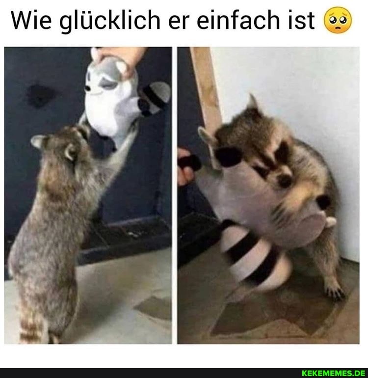 Wie glücklich er einfach ist