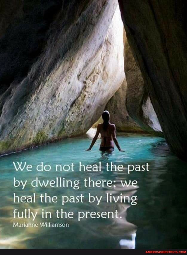 We do not heal the past by dwelling there; we, heal the past by living fully in the present.
ne Willlamson