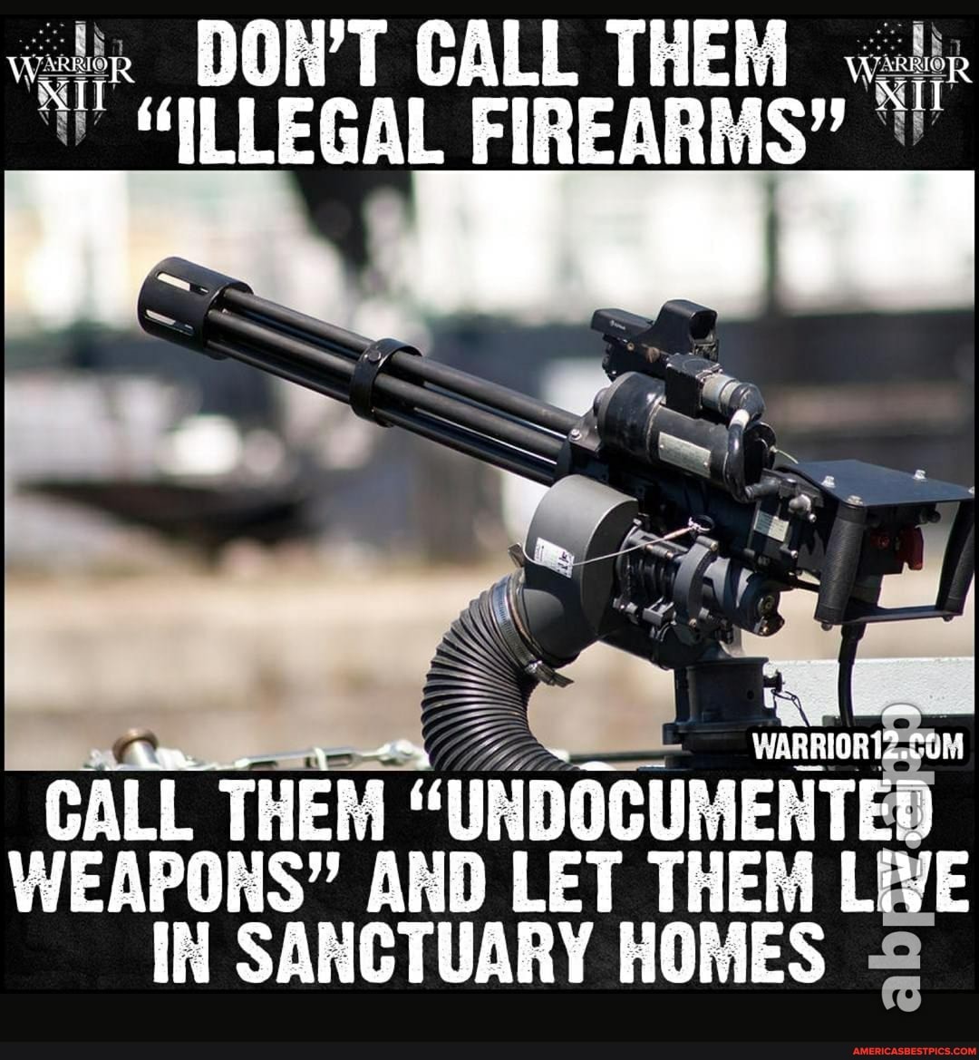 DON'T CALL THEM
"ILLEGAL FIREARMS"
CALL THEM DOCUMENT
WEAPONS" AND LET THEM LivE IN SANCTUARY HOMES
