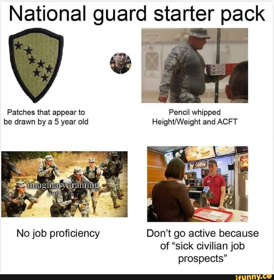 National guard starter pack Patches that appear to Pencil whipped be ...