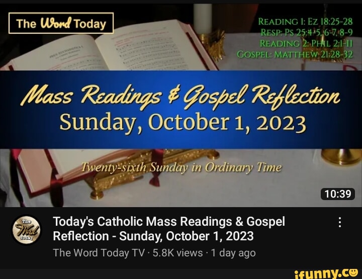 Today's Catholic Mass Gospel and Reflection for October 25, 2023