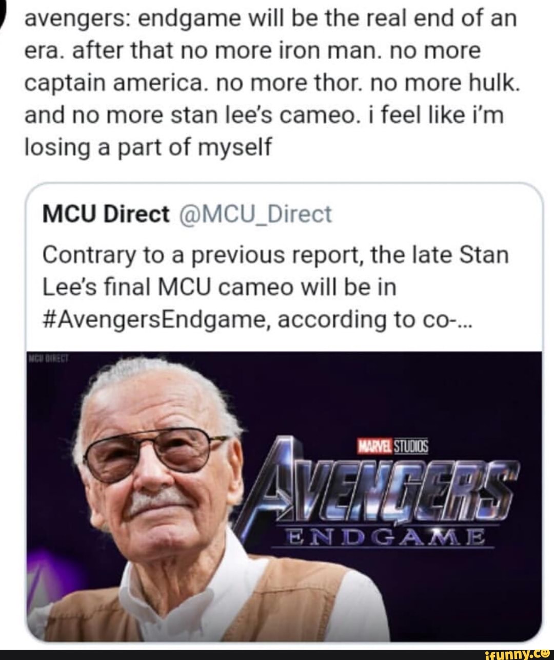 ' avengers: endgame will be the real end of an era. after that no more ...