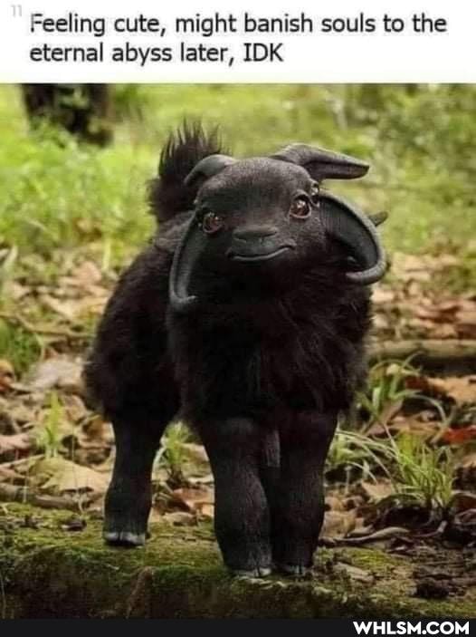 Feeling cute, might banish souls to the eternal abyss later, IDK