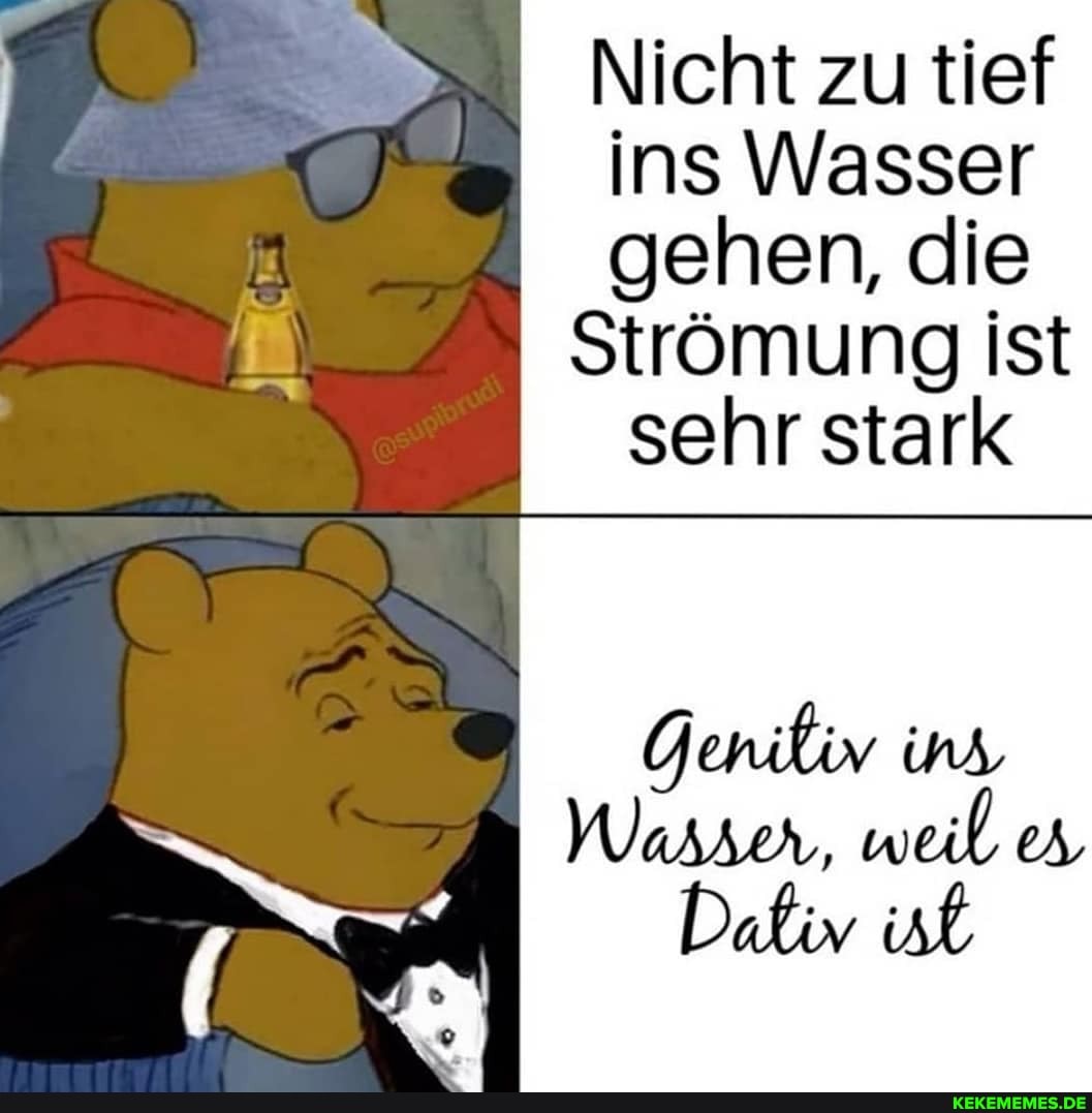 Nicht zu tief ins Wasser gehen, die
Strömung ist sehr stark
ins,