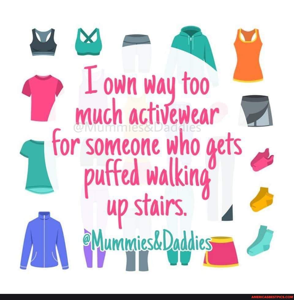 Activewear memes. Best Collection of funny Activewear pictures on