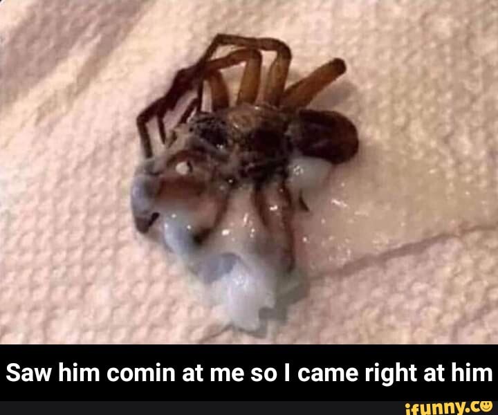 Saw him comin at me so I came right at him - Saw him comin at me so I came right at him