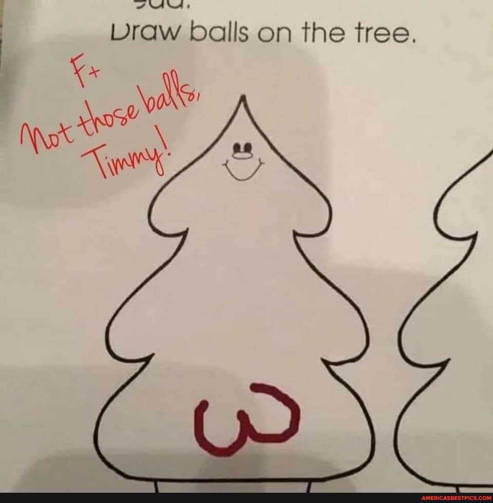 Vraw balls on the tree.