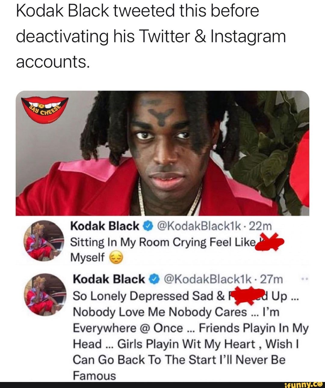 Kodak Black Deactivates His IG Account