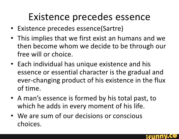 Essence precedes existence plato image