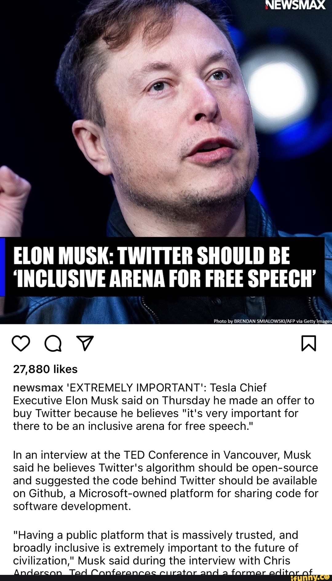 ELON MUSK: TWITTER SHOULD BE INCLUSIVE ARENA FOR FREE SPEECH Photo By ...