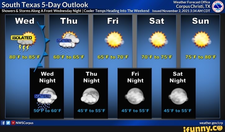 Weather Forecast Office South Texas 5-day Outlook Corpus Christi, Tx 