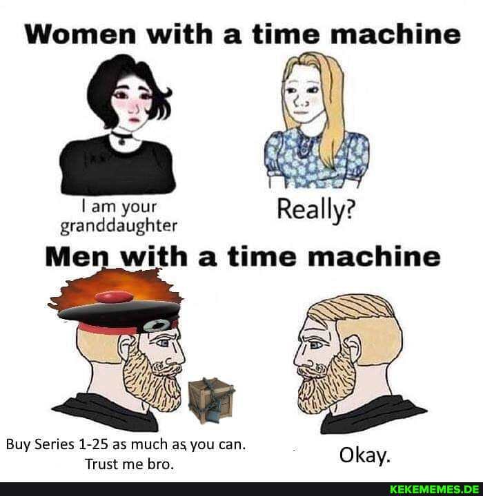 Women with a time machine lam your granddaughter Men with a time machine AL: Buy