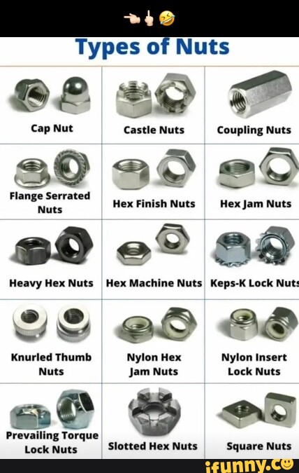 PP Types Nuts Cap Nut Castle Nuts Coupling Nuts 30 30 20 rated I Hen ...