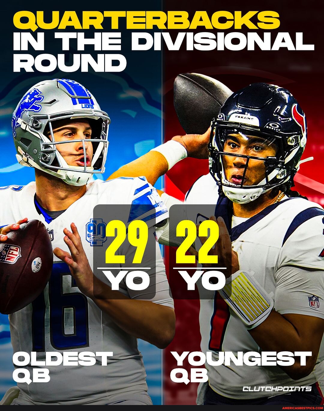 Age is just a number in the NFL Playoffs 😎 QUARTERBACKS IN THE