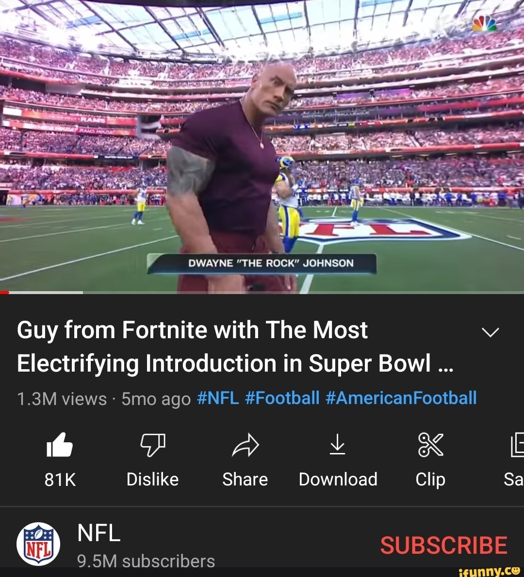 The NFL called Dwayne Johnson 'the guy from Fortnite' in   video