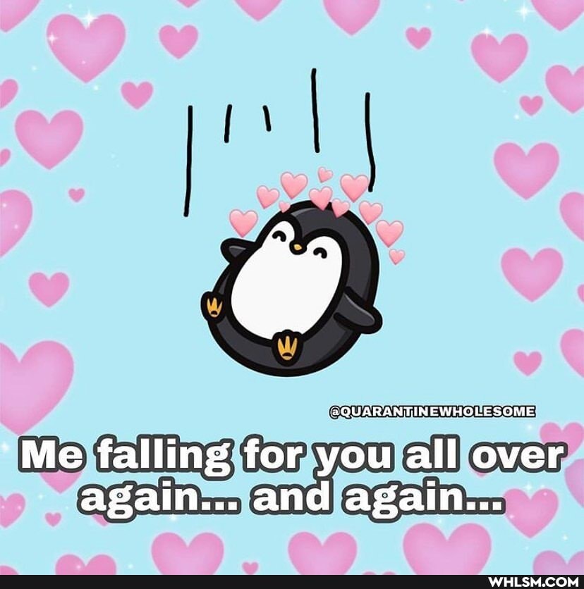 QUARANTINEWHOLESOME
'Me falling for you all over again... and again...
