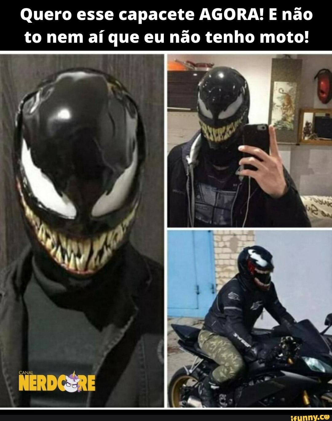 Quero esse capacete AGORA! E não
to nem aí que eu não tenho moto!