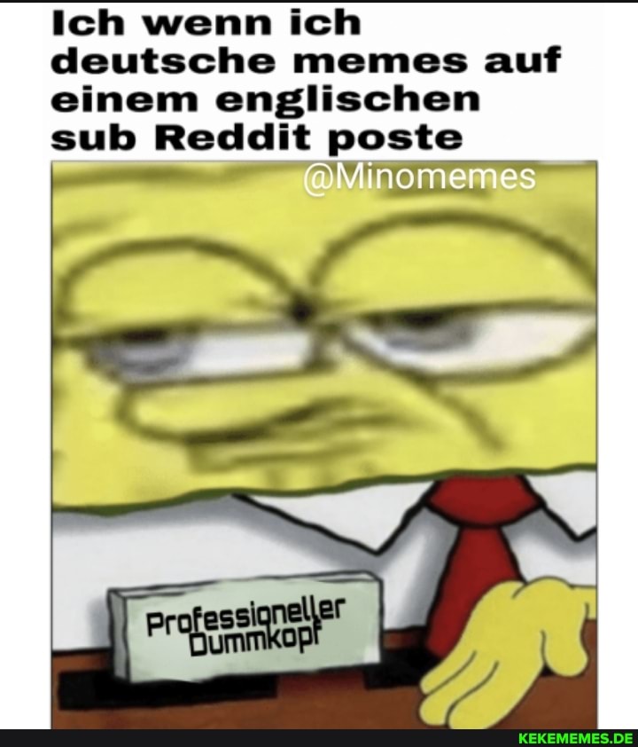 Ich wenn ich deutsche memes auf einem englischen sub Reddit poste Nomen