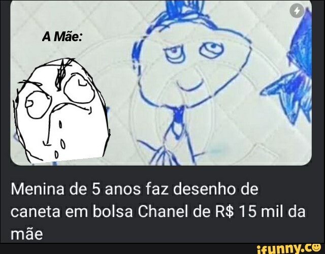 Menina de 5 anos faz desenho de caneta em bolsa Chanel de R$ 15 mil da mãe