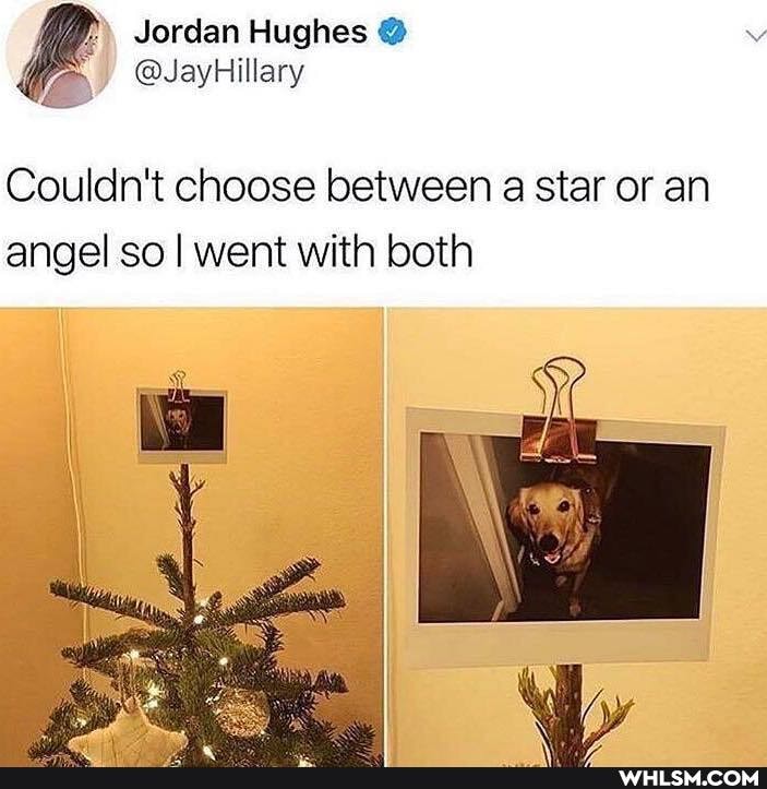 Jordan Hughes @
@JayHillary
Couldn't choose between a star or an angel so I went with both