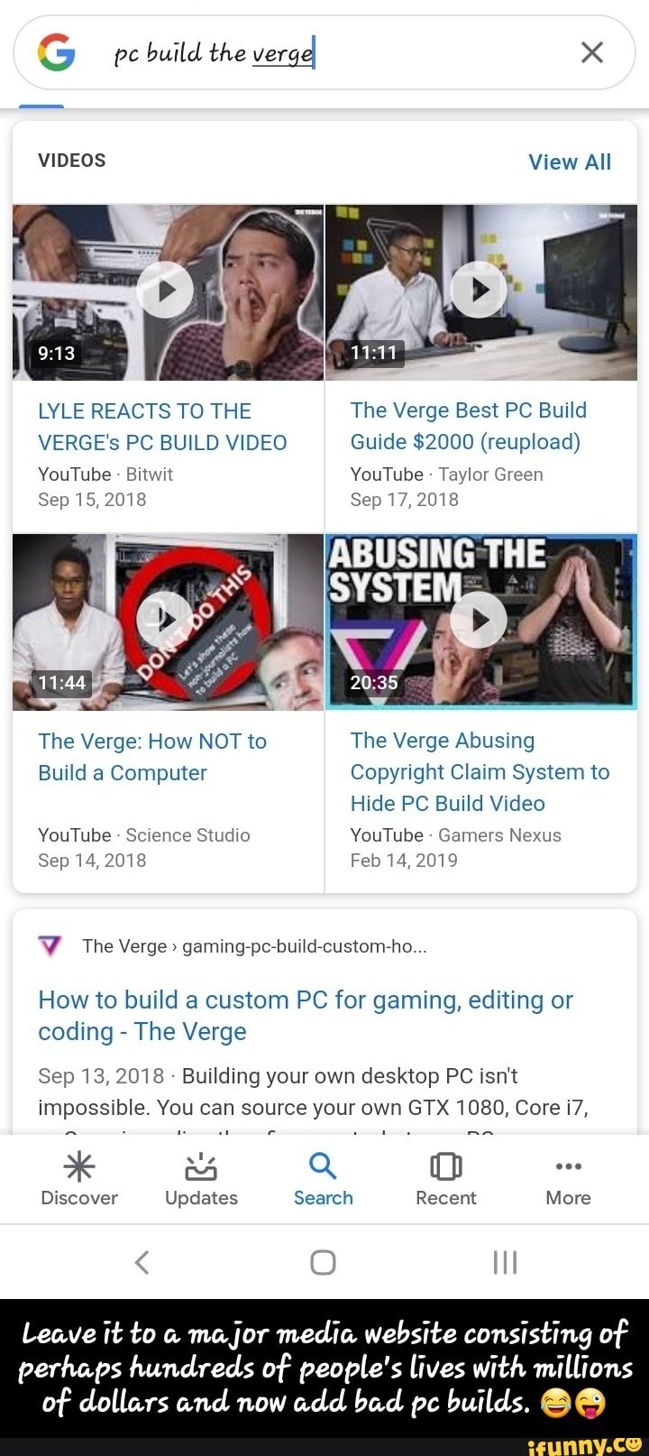 LYLE REACTS TO THE The Verge Best PC Build VERGE'S PC BUILD VIDEO Guide  $2000 (