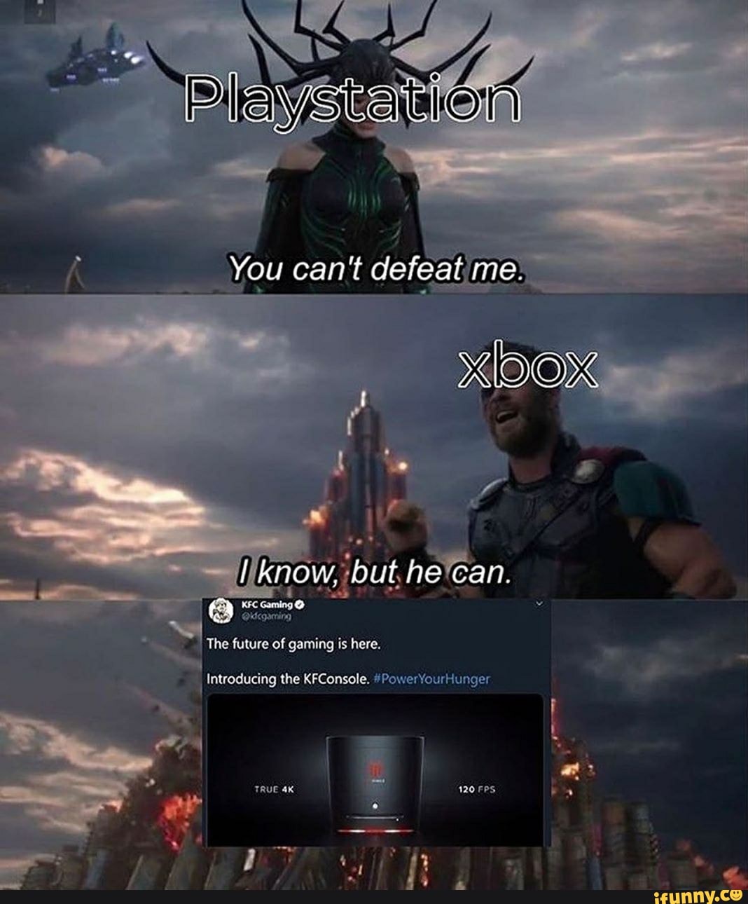 You can't
defeat me.