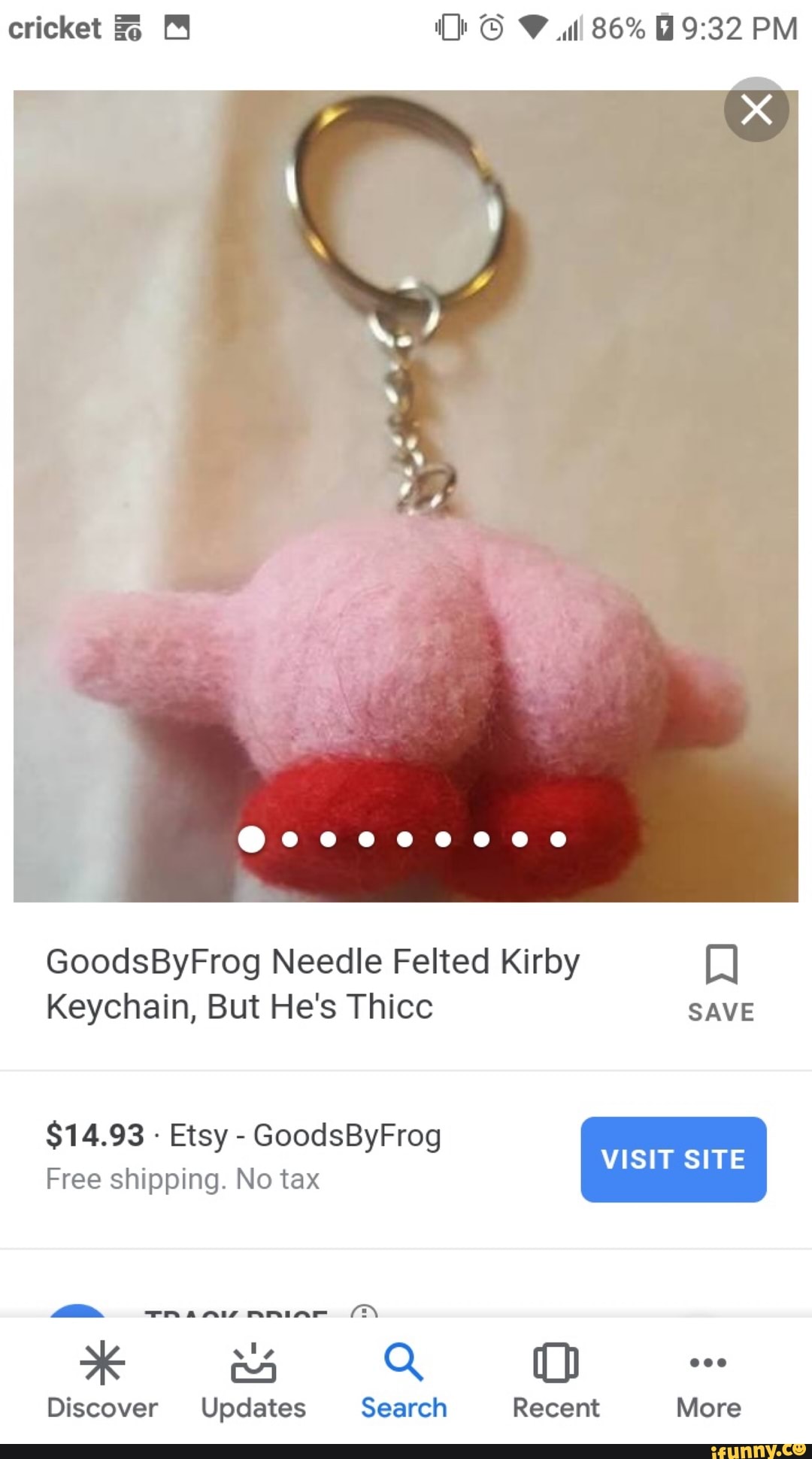 GoodsByFrog Needle Felted Kirby D Keychain, But He's Thicc 14.93 Etsy