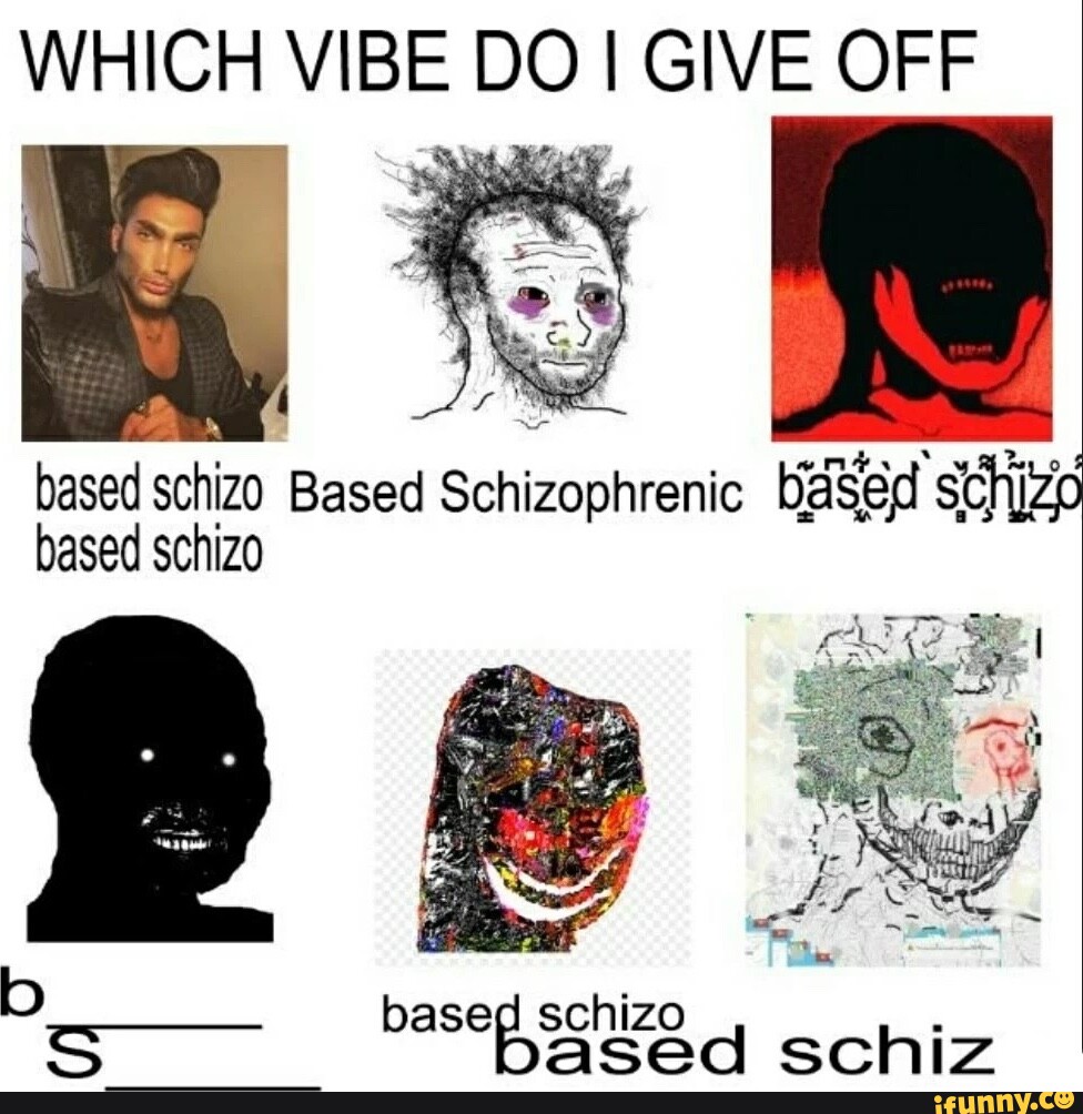 WHICH VIBE DO I GIVE OFF based schizo Based Schizophrenic based schizo