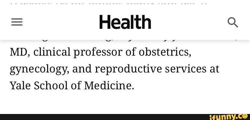 Health Md Clinical Professor Of Obstetrics Gynecology And Reproductive Services At Yale