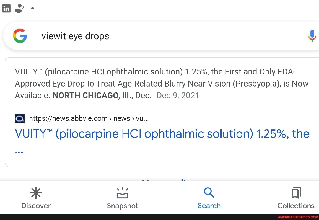 In viewit eye drops (pilocarpine HCI ophthalmic solution) 1.25, the