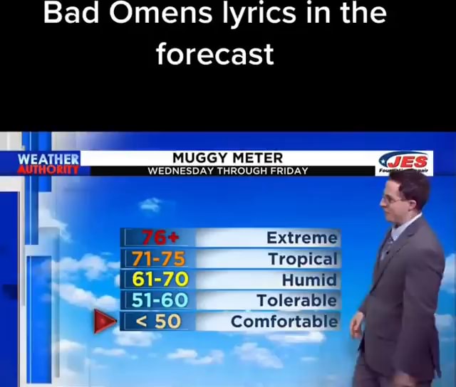 Sneaking @badomensofficial lyrics into the forecast #badomens