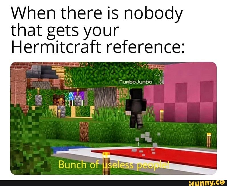 When there is nobody that gets your Hermitcraft reference: Bunch of use ...