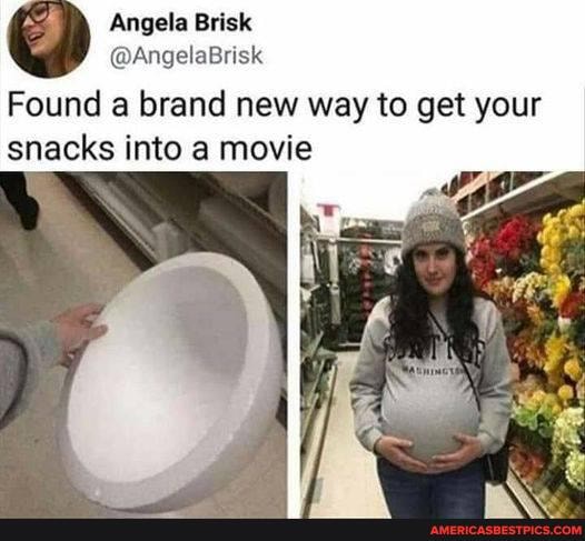 Angela Brisk
@AngelaBrisk
Found a brand new way to get your snacks into a movie