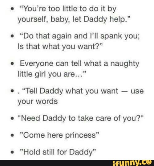 Daddy help let DADDY’S RULES