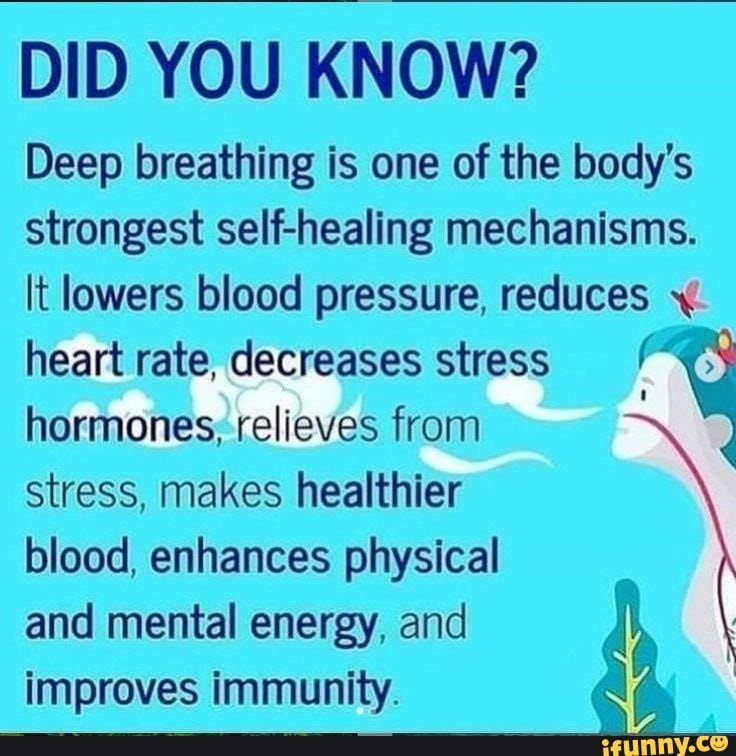 DID YOU KNOW? Deep breathing is one of the body's strongest self ...