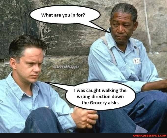was caught walking the wrong direction down the Grocery aisle.