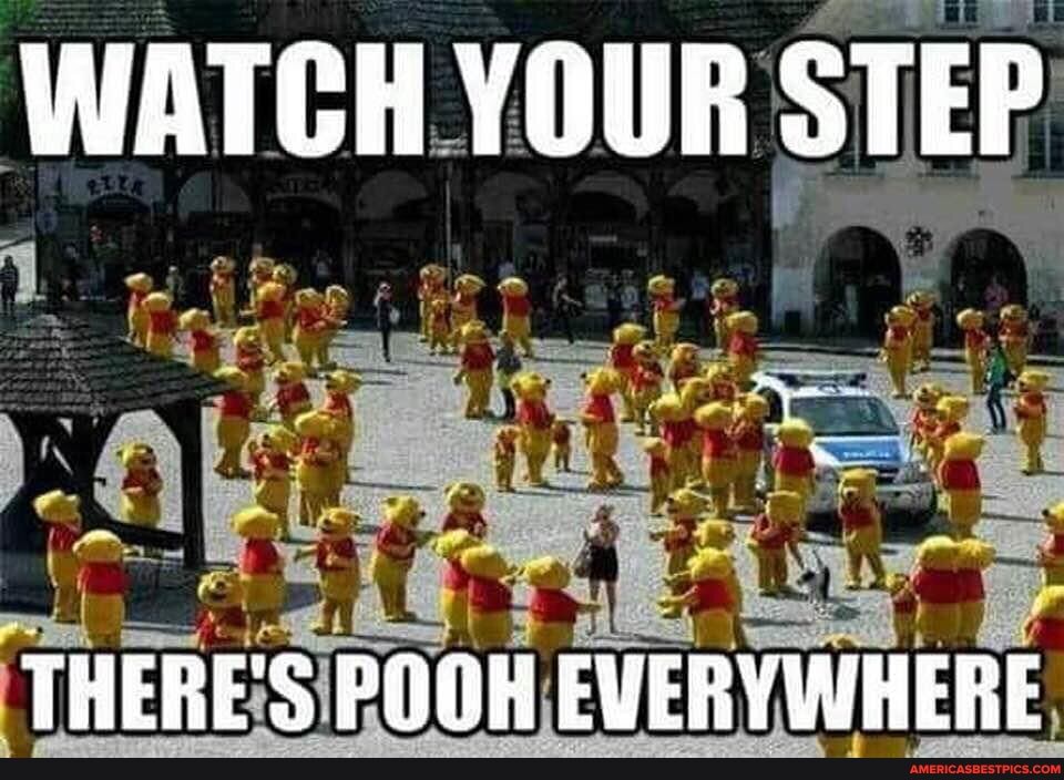 WATCH YOUR STEP
THERE'S POOH EVERYNHERE