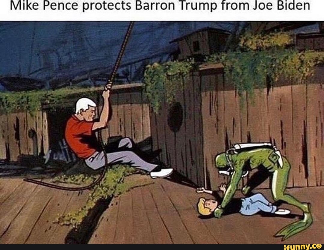 Mike Pence protects Barron