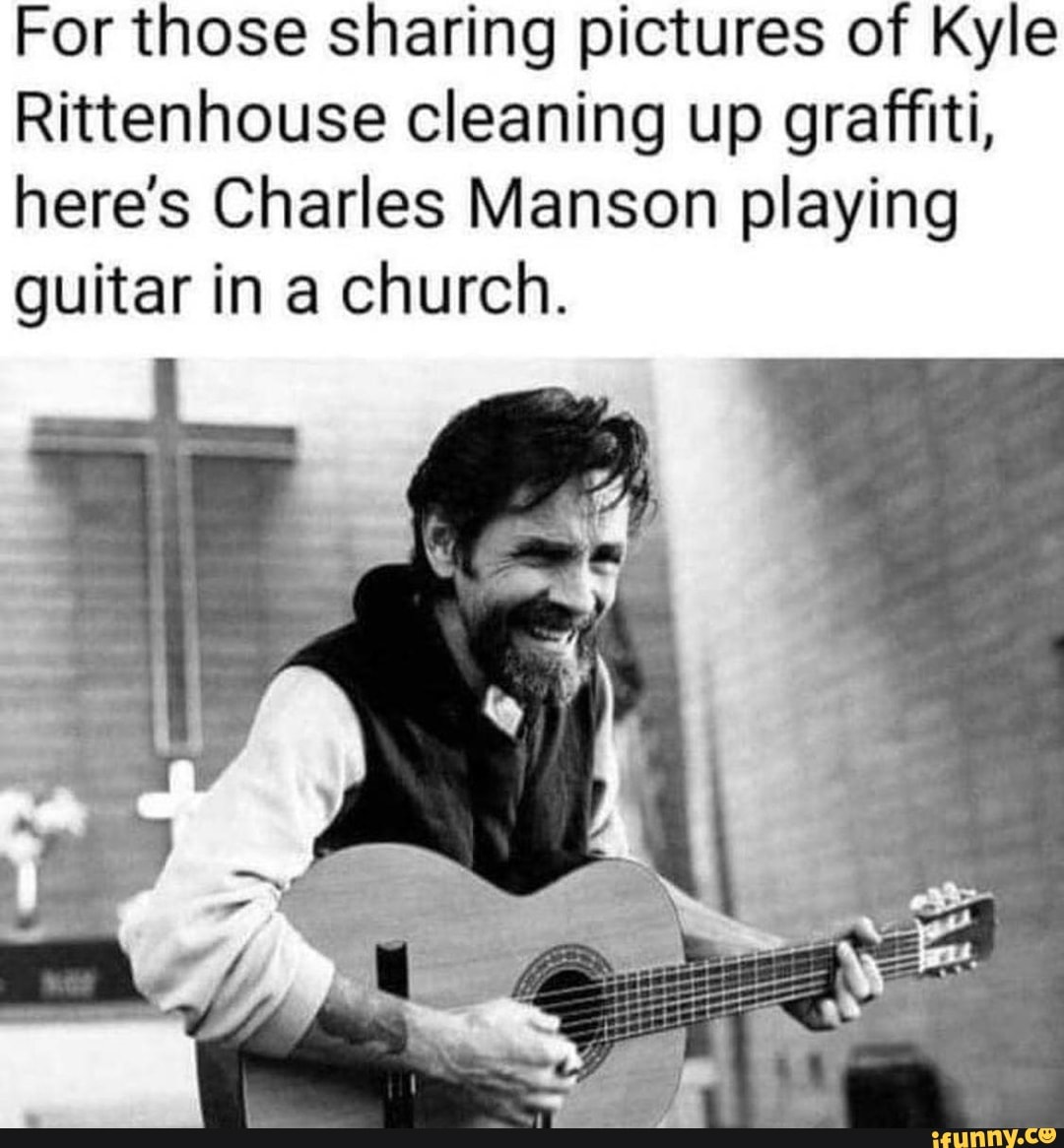 For those sharing pictures of Kyle Rittenhouse cleaning up graffiti ...