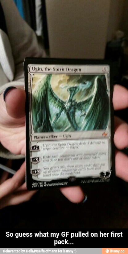 So guess what my GF pulled on her first
pack... - So guess what my GF pulled on her first pack...