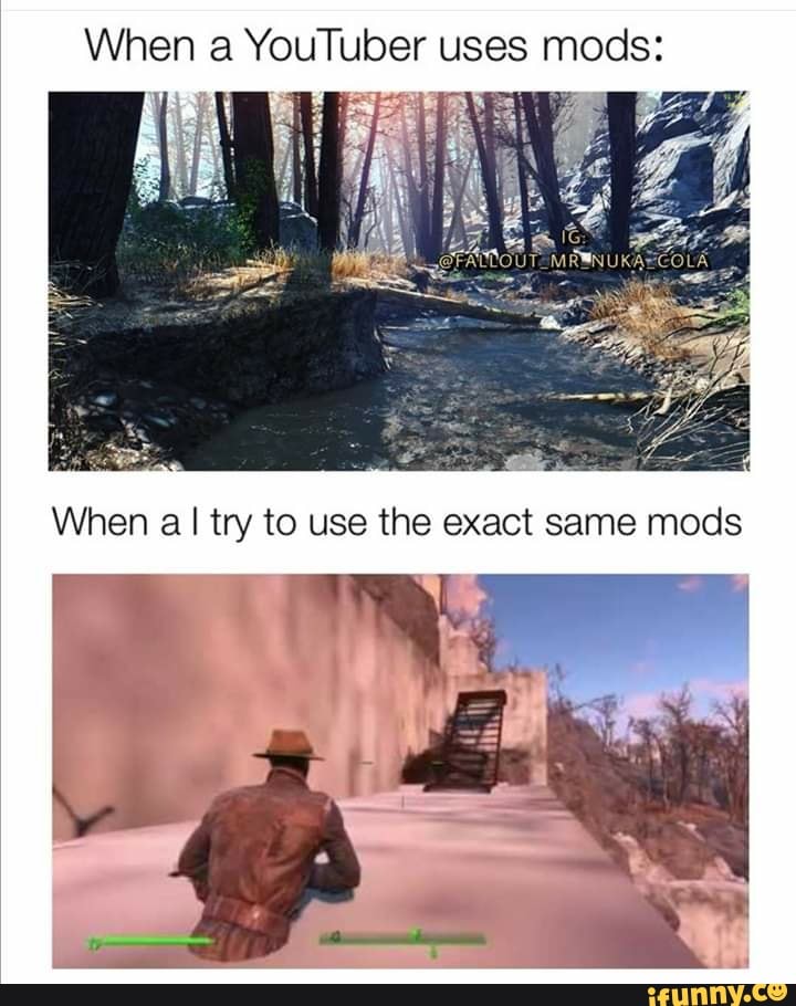 When a YouTuber uses mods: