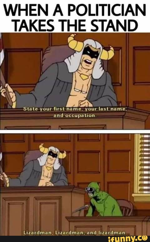 WHEN A POLITICIAN
TAKES THE STAND