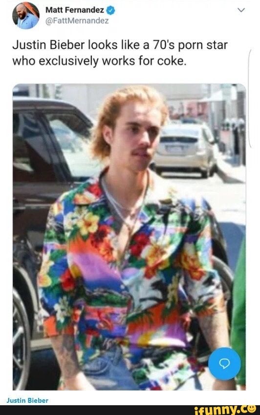 70s Porn Meme - Justin Bieber looks like a 70's porn star who exclusively works for coke. -  iFunny :)